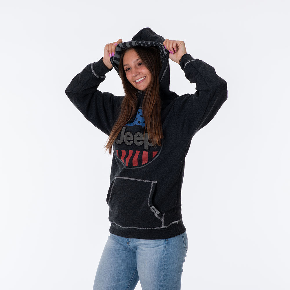 Jeep - USA Oval Flag Accent Hoodie