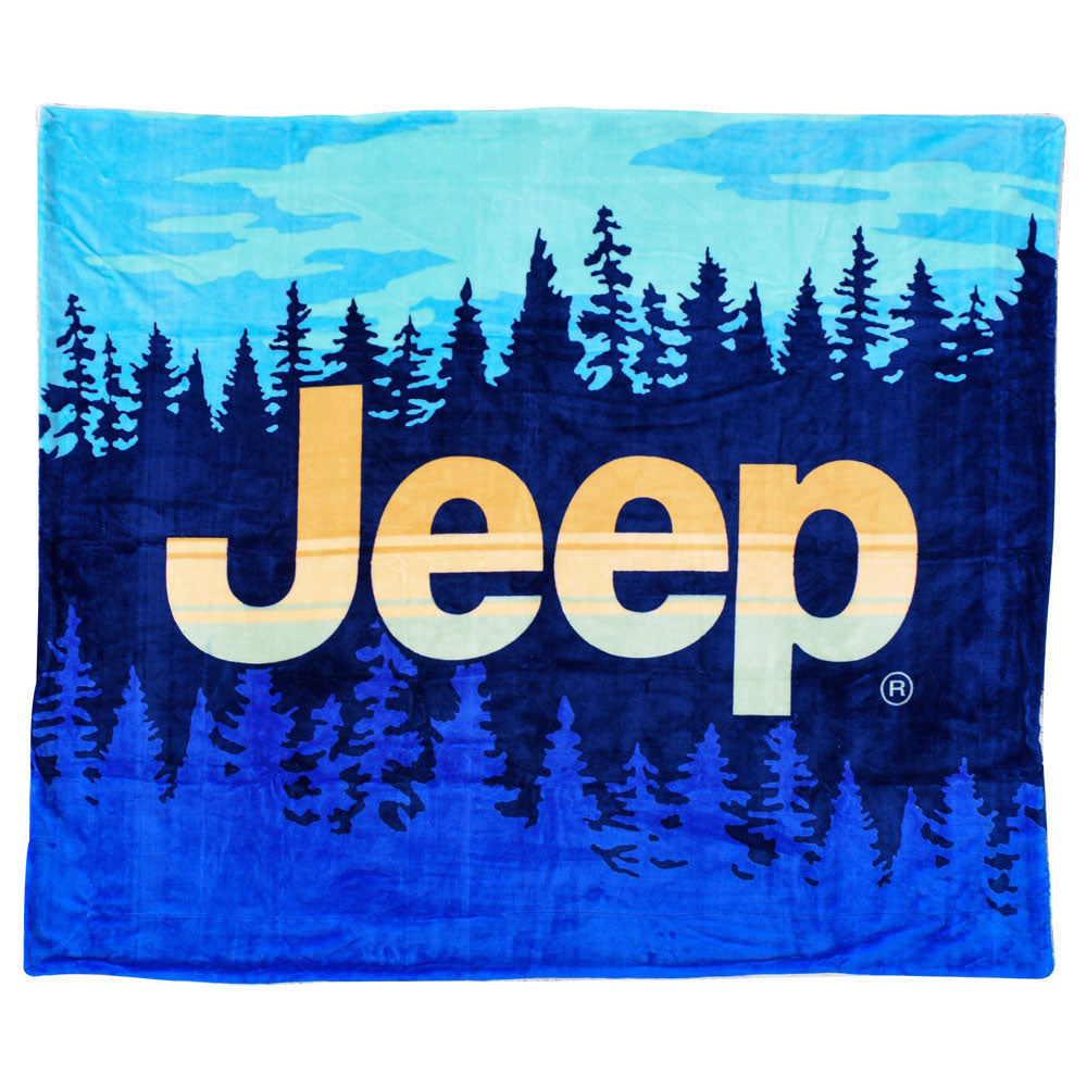Jeep - Woodland Sherpa Throw Blanket
