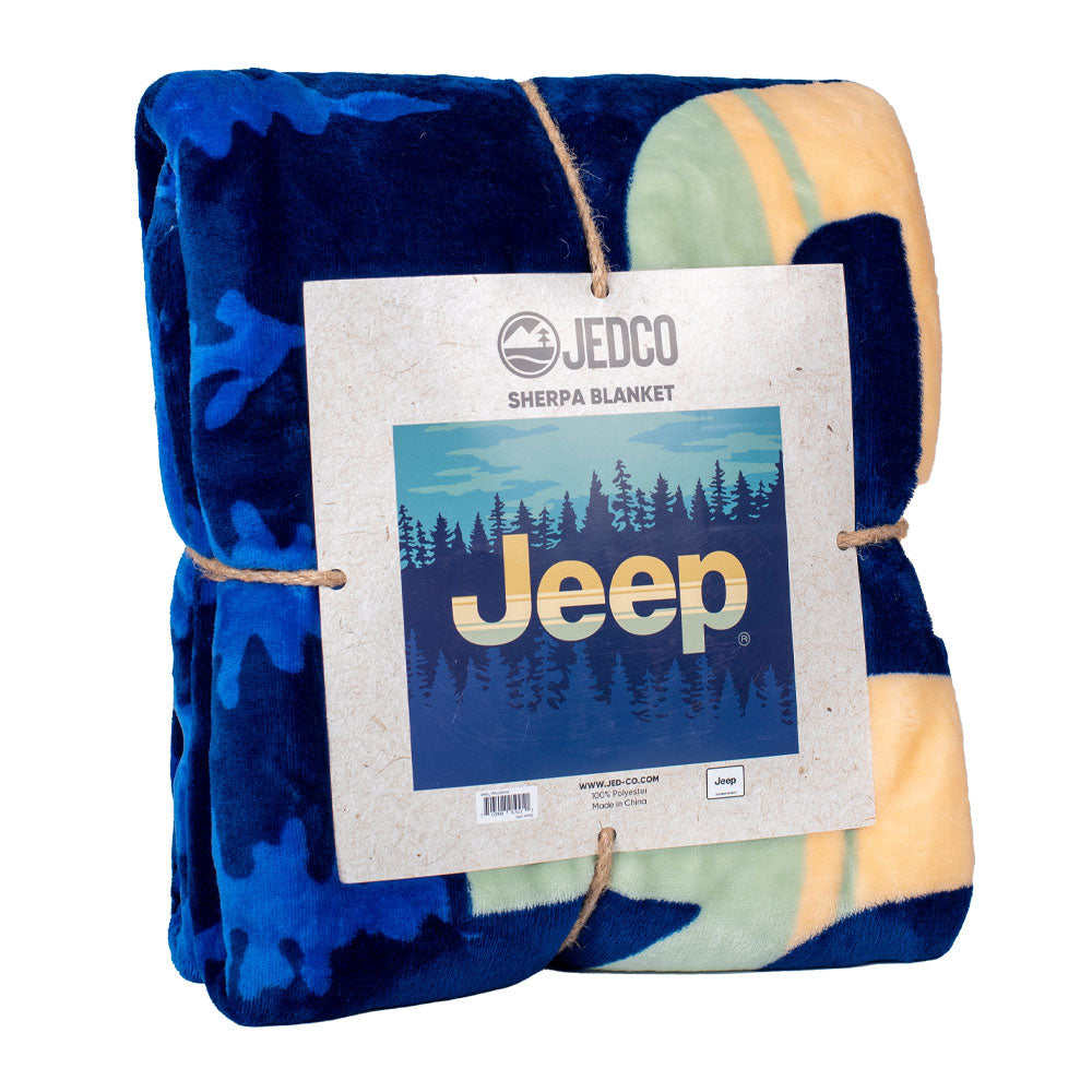 Jeep - Woodland Sherpa Throw Blanket