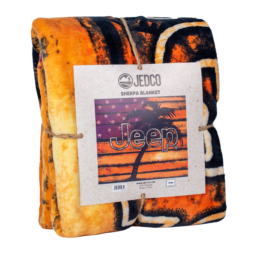 Jeep - American Sun Sherpa Throw Blanket
