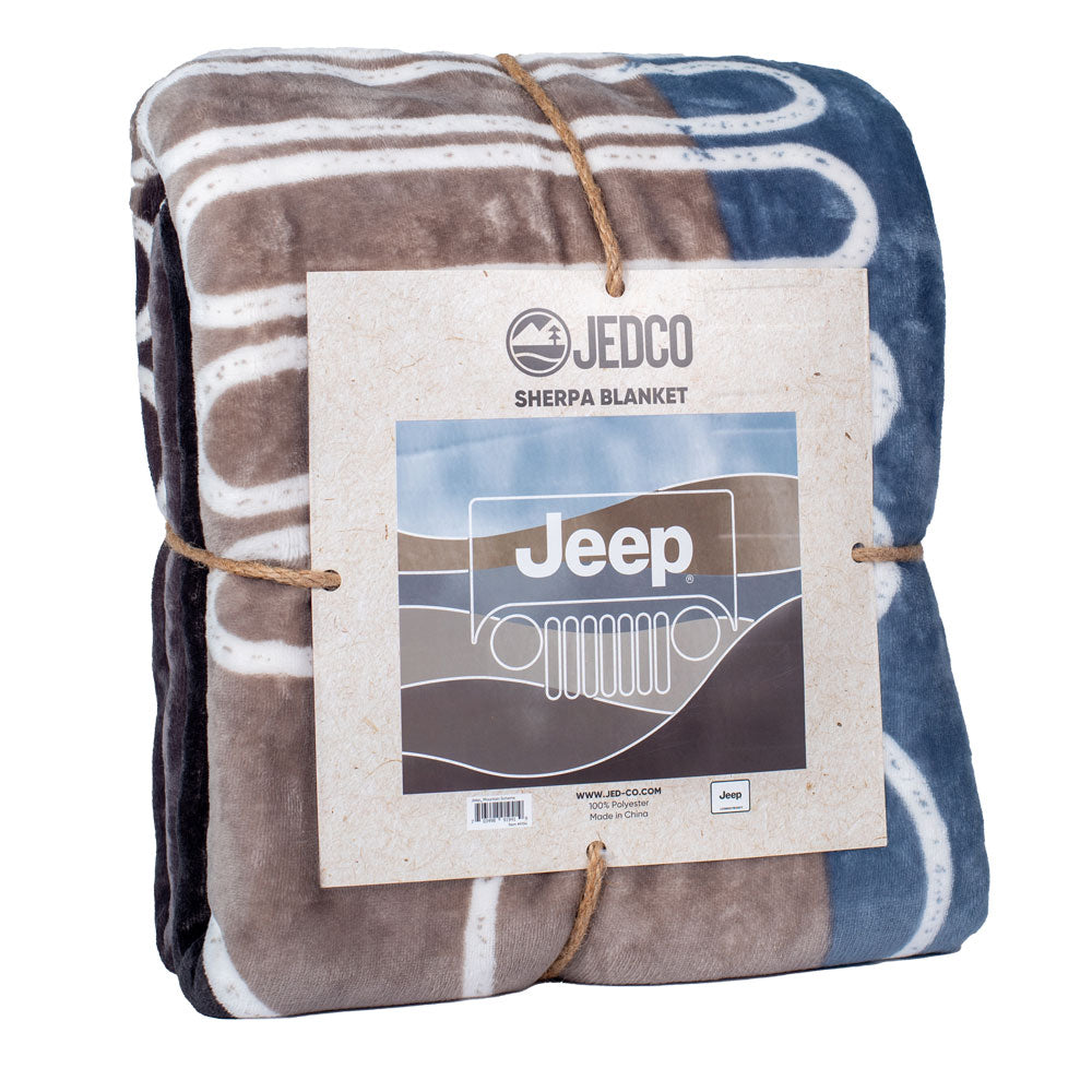 Jeep - Mountain Grille Sherpa Throw Blanket