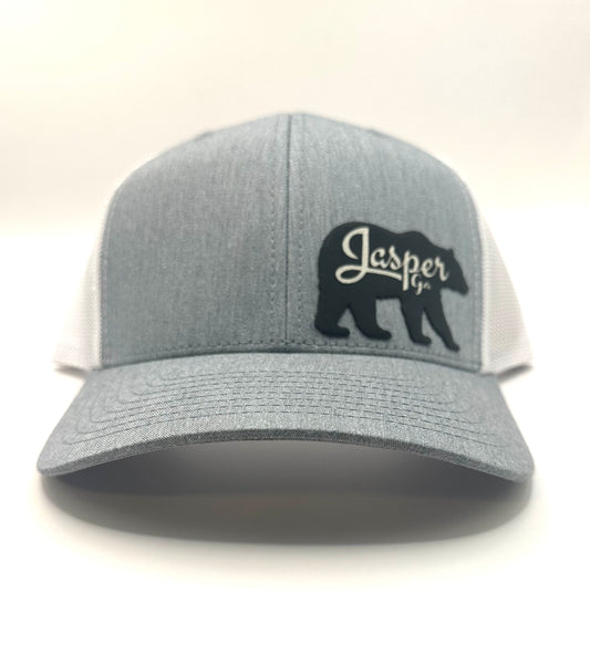 Jasper Outpost Bear Adjustable Grey and White Hat- Jasper GA