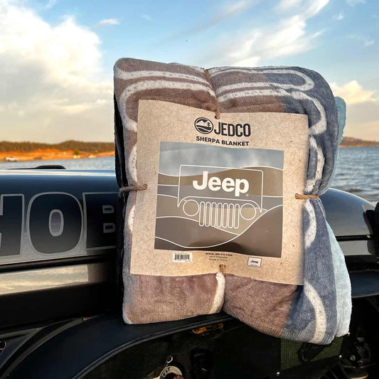 Jeep - Mountain Grille Sherpa Throw Blanket