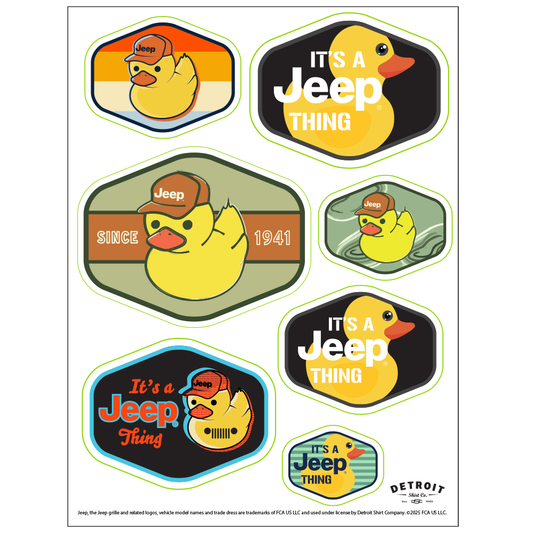 Sticker Sheet - Jeep® Duck Hexagon