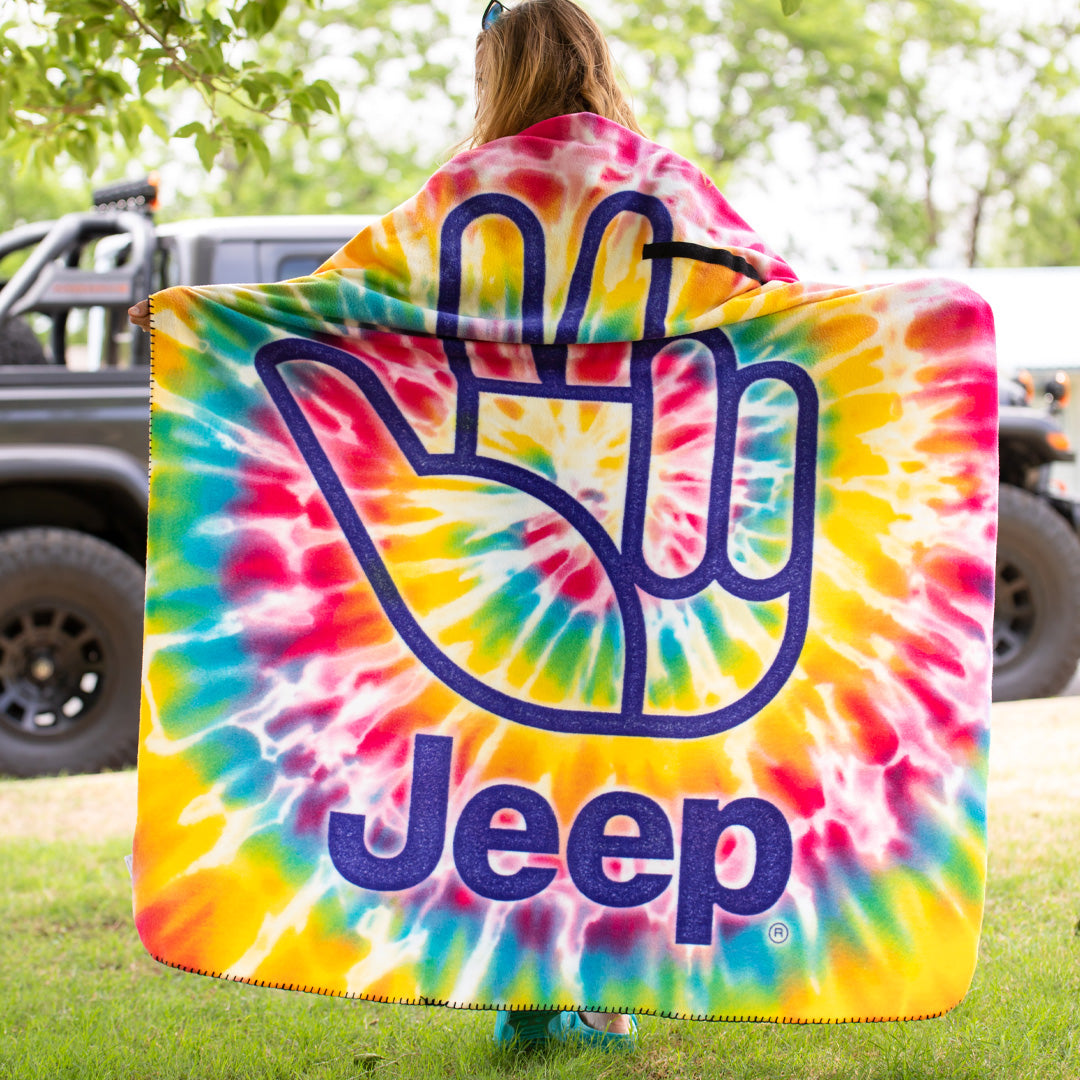 Jeep - Tie Dye Wave Roll-Up Blanket